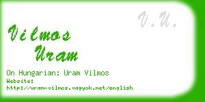 vilmos uram business card